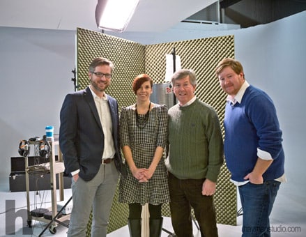 Gary and Ryan with Kelley Gibson and Dave Kennedy after Dave recorded the voice-over for the Campaign Kickoff video.