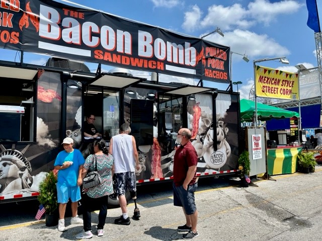 The Bacon Bomb caravan at the fair