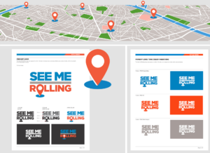 The See Me Rolling website assets created by John in our studio.