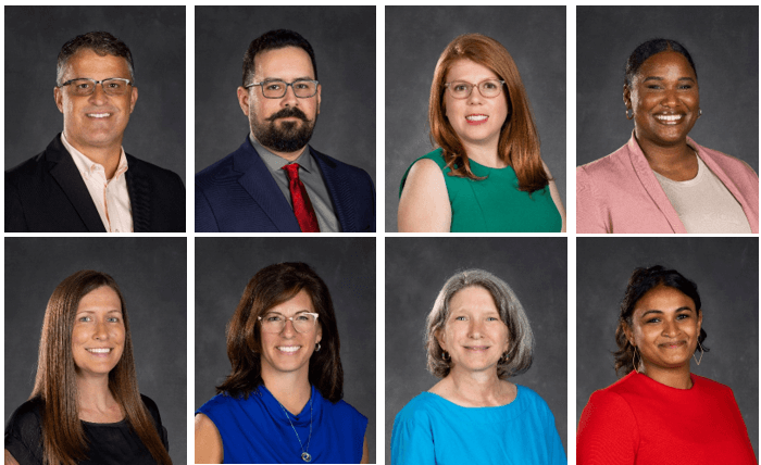 A graphic displaying 8 individual head shots captured for United Way.