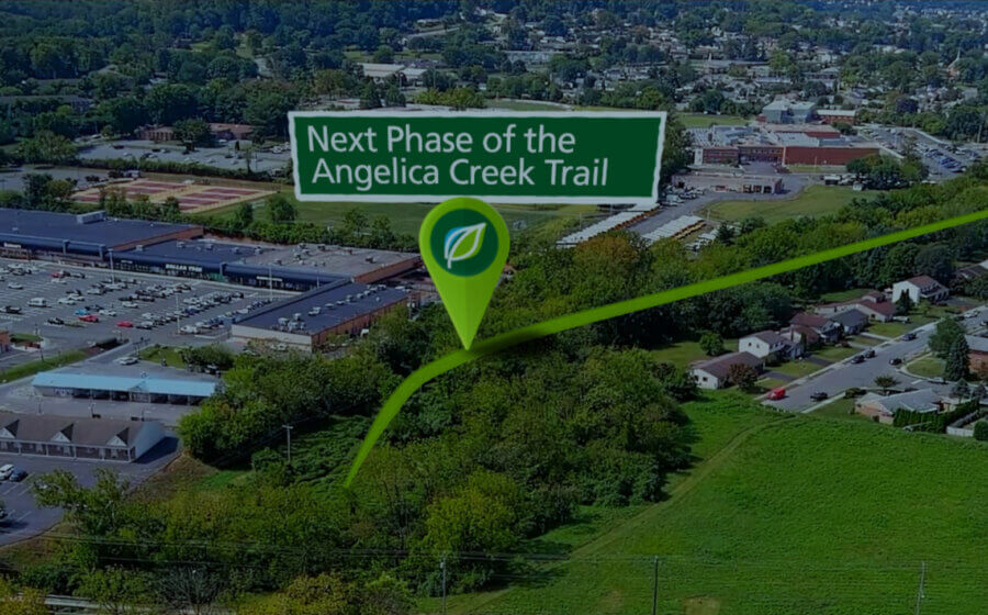 a high level image of the trail through a community.